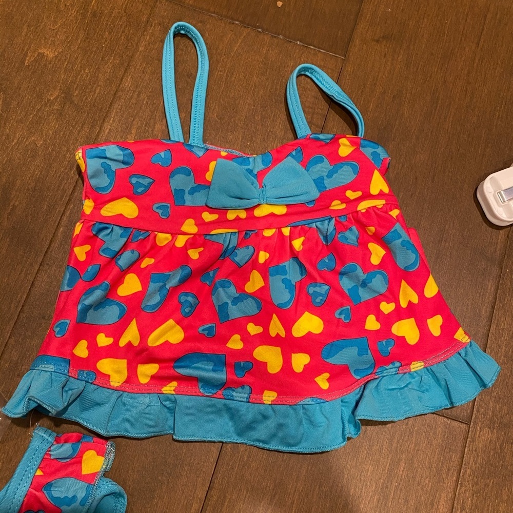 Pink Platinum 3T girls two piece swimsuit